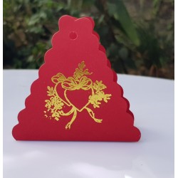 Triangle Box  with foild heart