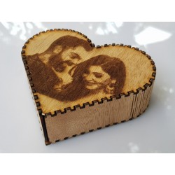 Unique heart box with photo...