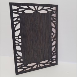 Wooden  leaves card with...